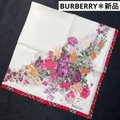 ★新品★ Burberrys ハンカチ　スカーフ　大判　 B㉚　バーバリー