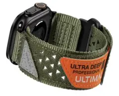 ULTIMAL コンパチブル Apple Watch バンド アーミーグリーン