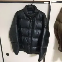 美品ブラックラムスキンレザーダウンジャケットMサイズ