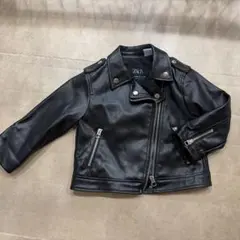 【ZARA 】ライダース　ジャケット 92cm 18-24 黒　合皮のサムネイル