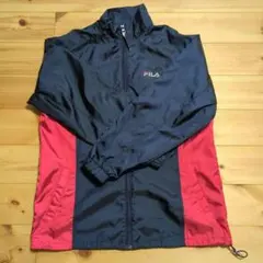 FILA ナイロンジャケット L ネイビー/レッド