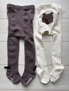 【未使用】ベビータイツ まとめ売り 女の子 くまさんタイツ