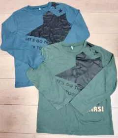 星プリントTシャツ 2枚セット 160