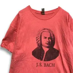 BMVF 人物 Tシャツ 古着 ピンク バッハ 偉人 音楽家 3B