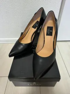 LANVIN 黒 ポインテッドトゥ ハイヒール 24.5cm 新品未使用