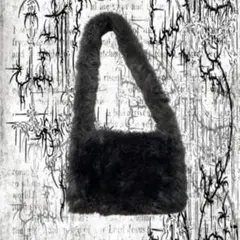 00’s archive bag y2k grunge fur shoulder