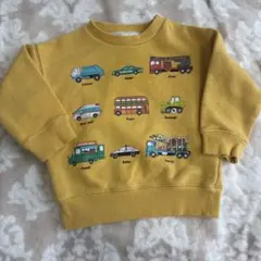 BEAMS mini 車両プリント トレーナー 90cm