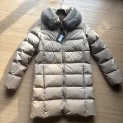 未使用　日焼け有　DUVETICAファー付きベージュダウンジャケット