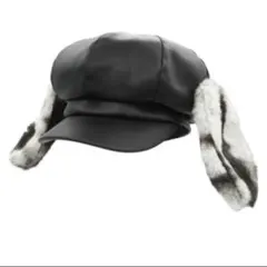 USJ スヌーピー　耳付きレザー帽子