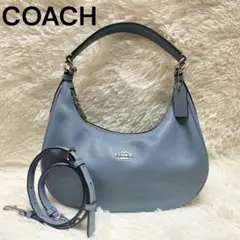 COACH ワンショルダーバッグ レザー グレージュ ホーボー ノマド 