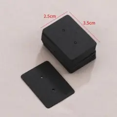 アクセサリー　ピアス用台紙　プライスカード　値札　タグ　黒　ハンドメイド