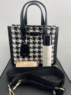 kate spade ハウンドトゥース トートバッグ