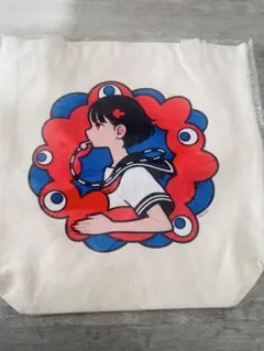 昭和レトロ　タッチ　丸型ビニールバッグ　1985年放送当時物　アニメ　あだち充 昭和レトロ タッチ 丸型ビニールバッグ 1985年放送当時物 アニメ