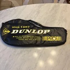 DUNLOP ラケットバッグ ブラック/イエロー
