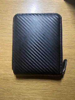 ブラック 二つ折り財布 合成皮革
