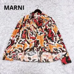 MARNI アート柄 ブラウス ボリューム シルエット ギャザー フレア シャツのサムネイル