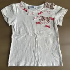 Tartine et Chocolat ホワイト Tシャツ　リボン　100のサムネイル