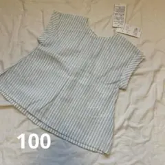 【新品未使用】しまむら　リネンブラウス　チュニック　100 麻　綿　無印