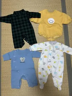 ベビー服 ロンパース カバーオール 4点セット まとめ売り