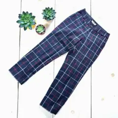 NATURAL BEAUTY BASIC チェック柄アンクル丈パンツ　Sサイズ