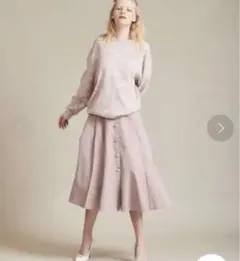 eimy istoire パールボタンアシンメトリーフレアスカート