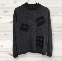 B684【LADIESFASHION】デザインニットセーター 長袖プルオーバー