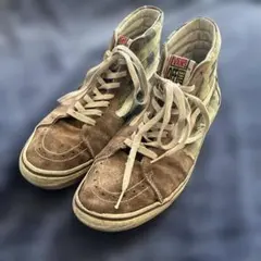 希少 90s vans sk8-hi スケハイ チェック スウェード スケシュー