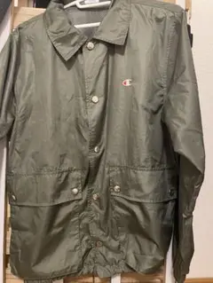 Champion ナイロンジャケット S オリーブグリーン
