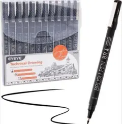 【美術がお好きな方】EYEYE GP10 Graphic Pen 12本セットのサムネイル