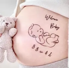 シンプル赤ちゃん マタニティシール マタニティペイントシール マタニティフォト