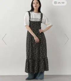 完売商品【スカート、ワンピでも使える】シャーリングワンピース　ローリーズファーム