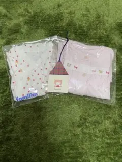familiar 肌着 (未使用) ロンパース (美品) 2点セット