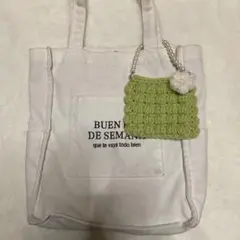 新品未使用　ハンドメイド　2wayポーチ　マスカット色