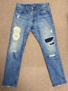 BEAUTY&YOUTHダメージ＆リペア加工ジーンズ W32 クラッシュデニム