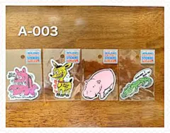 面白アーティスティックステッカー「大」４枚セットA-003