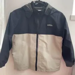 ikka フード付きジャケット 140サイズ 黒/ベージュ