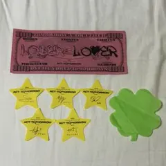 TXT サイン付き星 落下物 ５人全員 ルザラバ札 クローバー