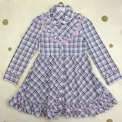 【mezzo piano メゾピアノ】シャツワンピース◇130/a437