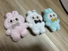 【大人気】ラブブ　ぬいぐるみストラップ　キーホルダー3個セット