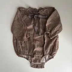 monpetit bebe 韓国子供服 ブラウン ロンパース M 80