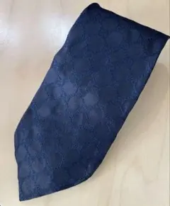 GUCCI ネクタイ ネイビー GGパターン　GG柄