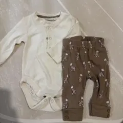jojomamanBebe 0-3month ベビー ロンパース パンツキリン柄のサムネイル