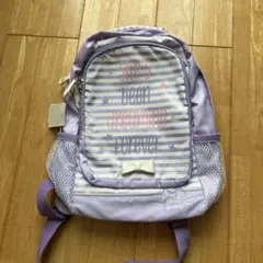 紫色 ストライプ柄 リュック