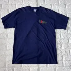 90s USA製 エルモ 刺繍ロゴ Tシャツ セサミ シングルステッチ XL 紺
