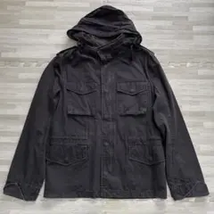 【タケオキクチ】メンズ　アウター　ミリタリージャケット　ブラック Lサイズ