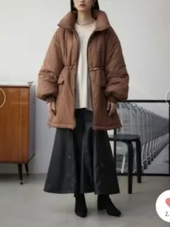 AZUL BY MOUSSY 中綿ミドルコート ブラウン