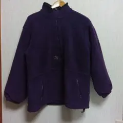 LLBean紫色ハーフジップフリースジャケット usa製
