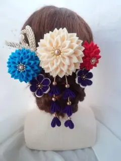 つまみ細工 髪飾り No.485