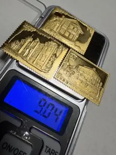 大特価品 松本徽章工業 純金 金属工芸品 6.32g 純金/純銅 プレート 2枚