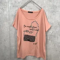 &by P&D Tシャツ カットソー 半袖 ビジュー M相当 ピンクのサムネイル